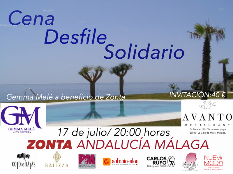 17 junio - Cena/Desfile de Gemma Melé en benéfico de Zonta